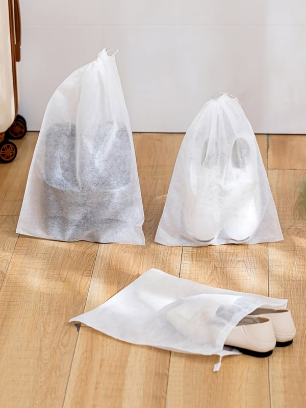 Reusable Drawstring Storage Bags, Washable Fabric