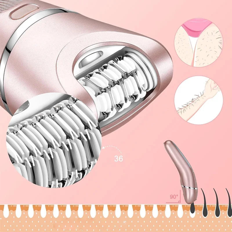 3-in-1 Cordless Women's Shaver, Waterproof