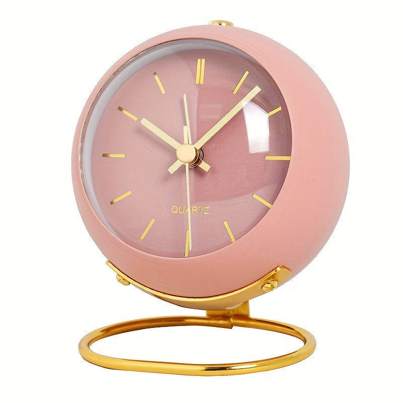 Nordic Desk Clock with Gold-Tone Hands