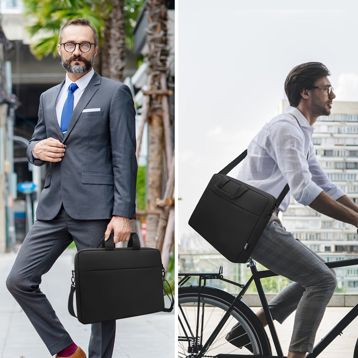 Laptop Shoulder Bag with Detachable Strap – 14, 15 or 17 Inch