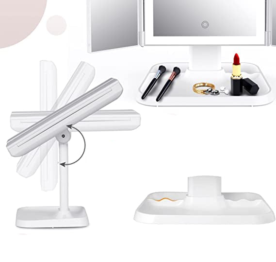 LED Makeup Mirror with Tripod Stand, Adjustable Light