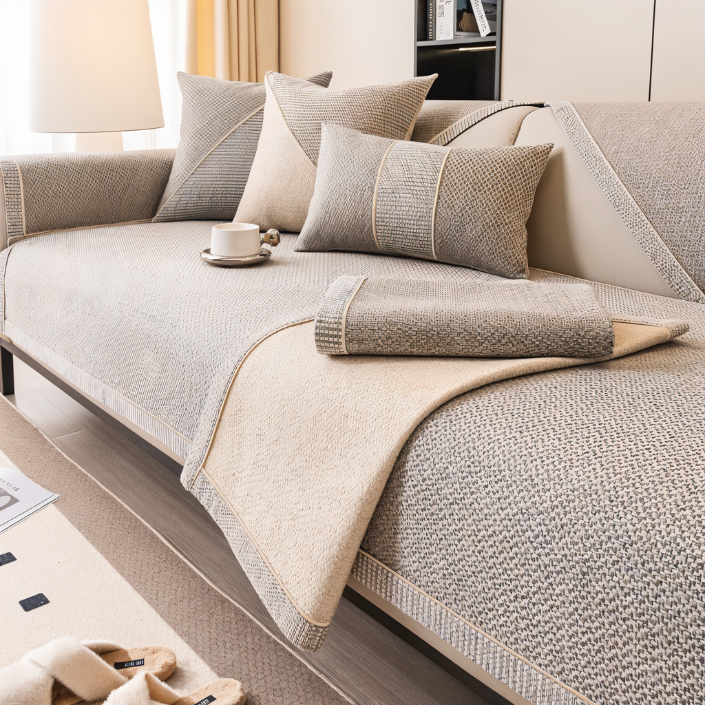 Textured Stretch Non-Slip Sofa Cover Panel