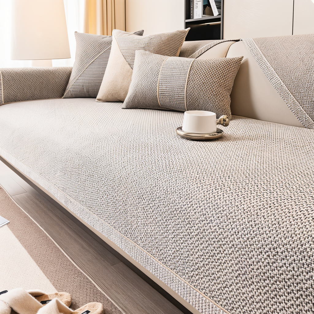 Textured Stretch Non-Slip Sofa Cover Panel