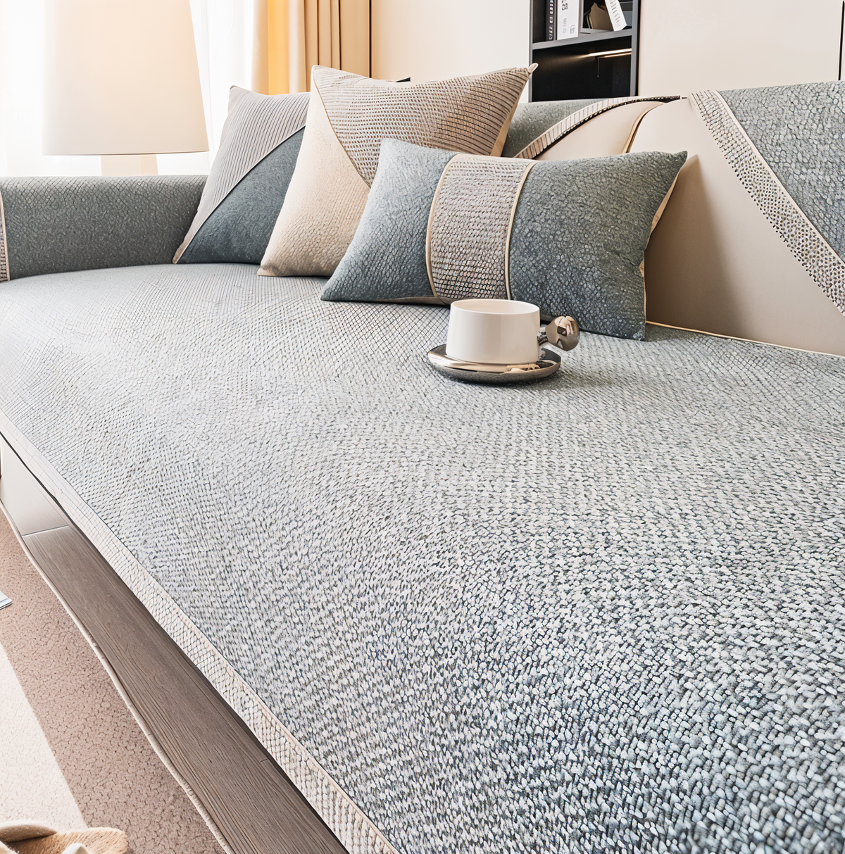 Textured Stretch Non-Slip Sofa Cover Panel