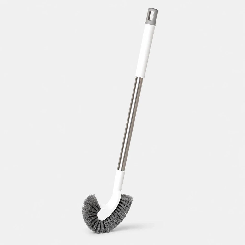 Curved Under-Rim Toilet Brush with Holder