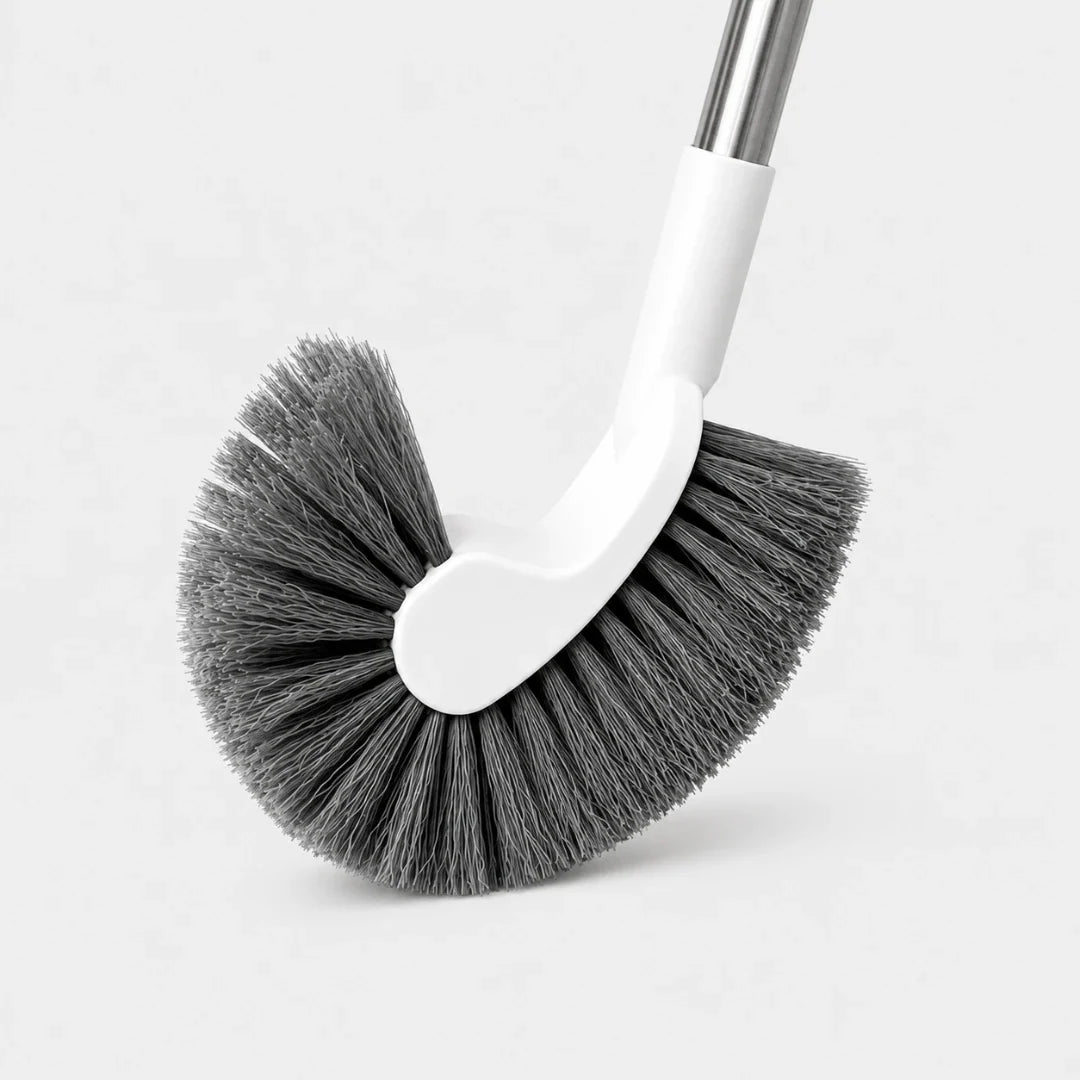 Curved Under-Rim Toilet Brush with Holder