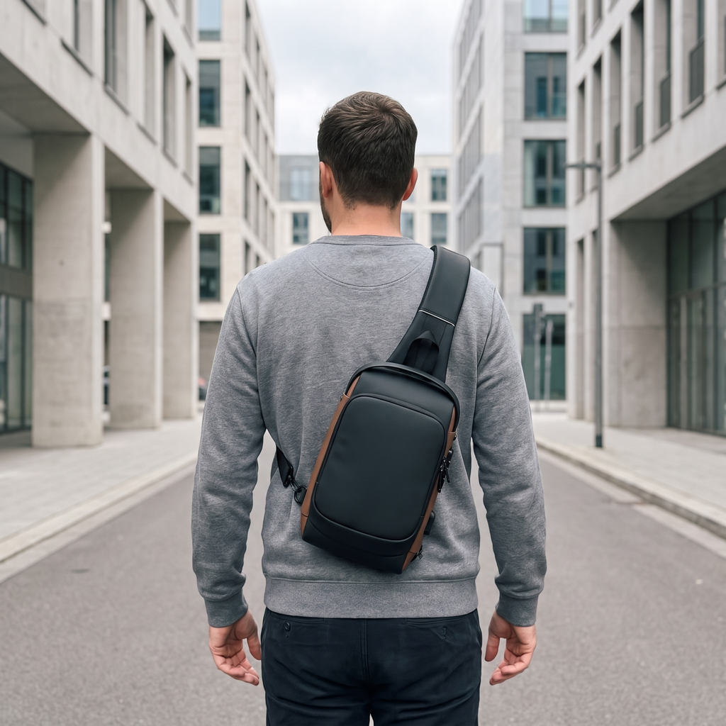 Anti-Theft Crossbody Bag with Lockable Zips for Travel