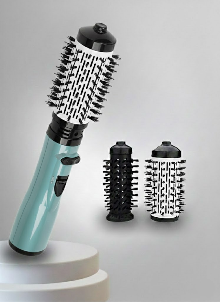 Rotating Hot Air Brush with Two Brush Heads