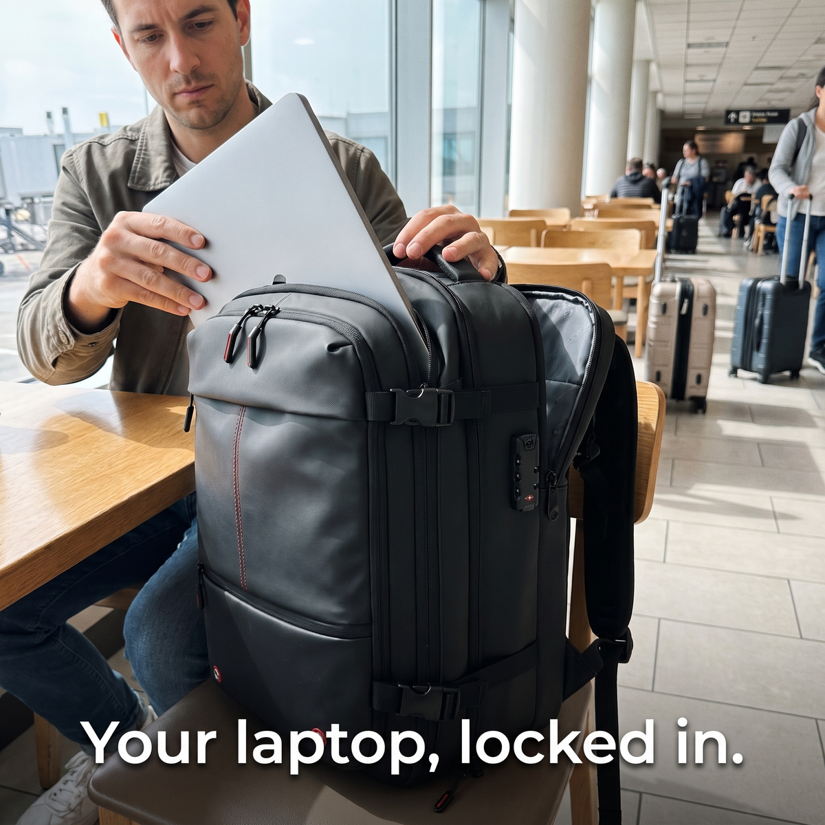 Cabin Bag Backpack for Hand Luggage with Compression Straps