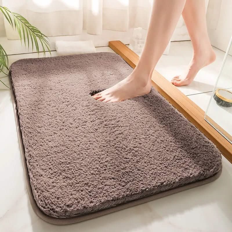 Thick Plush Bath Mat, Four Colours