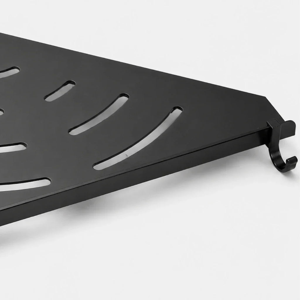 Black Corner Bathroom Shelf, Wall Mounted