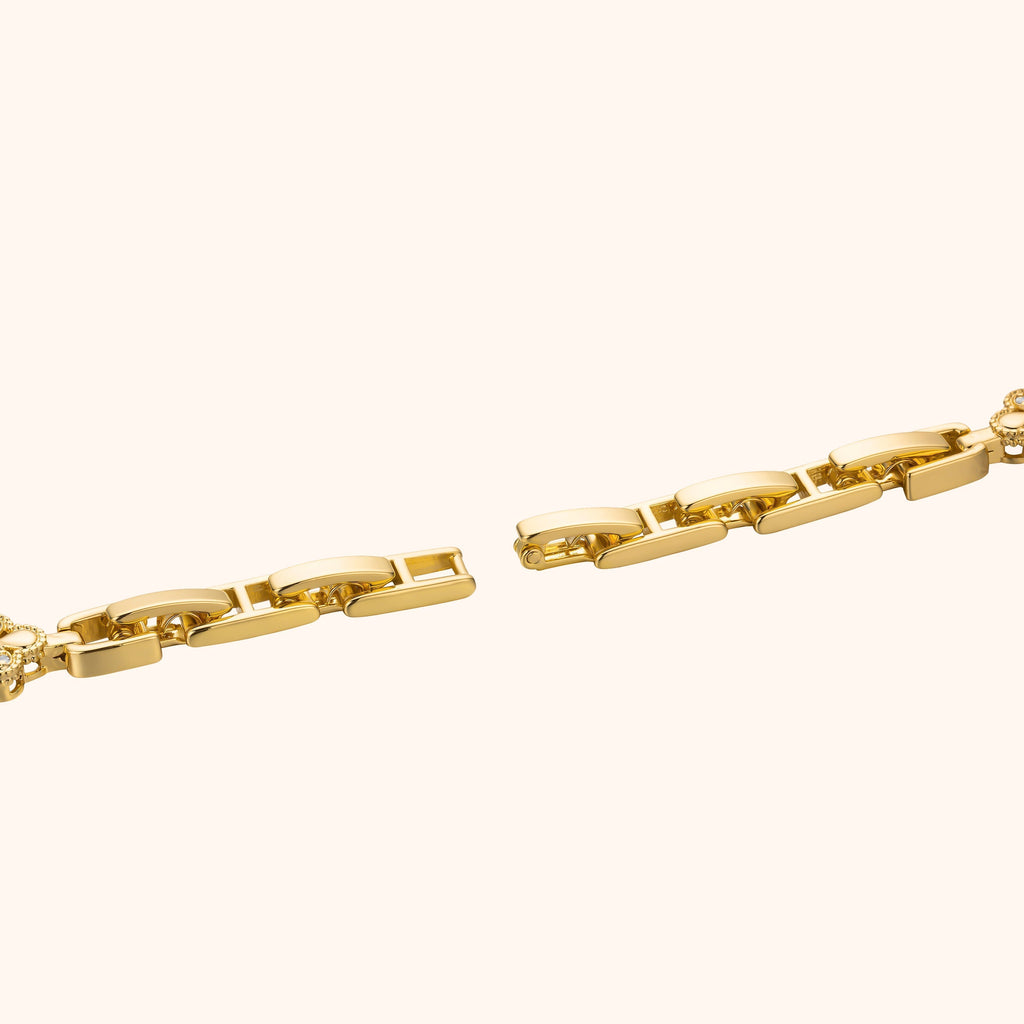 Women's Gold-Tone Watch with Openwork Bracelet