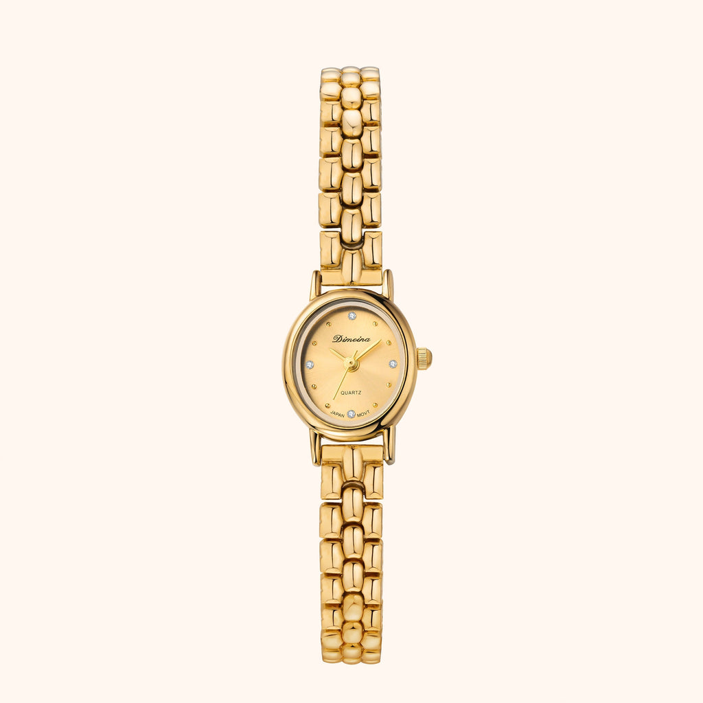 Women's Gold-Tone Oval Quartz Watch