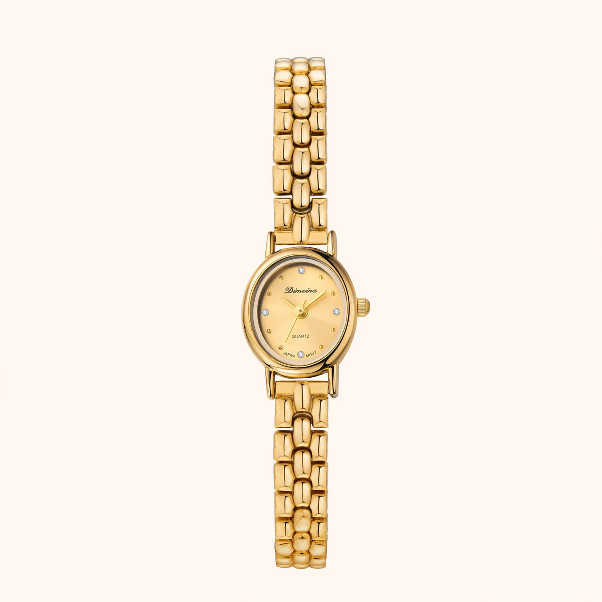 Women's Gold-Tone Oval Quartz Watch