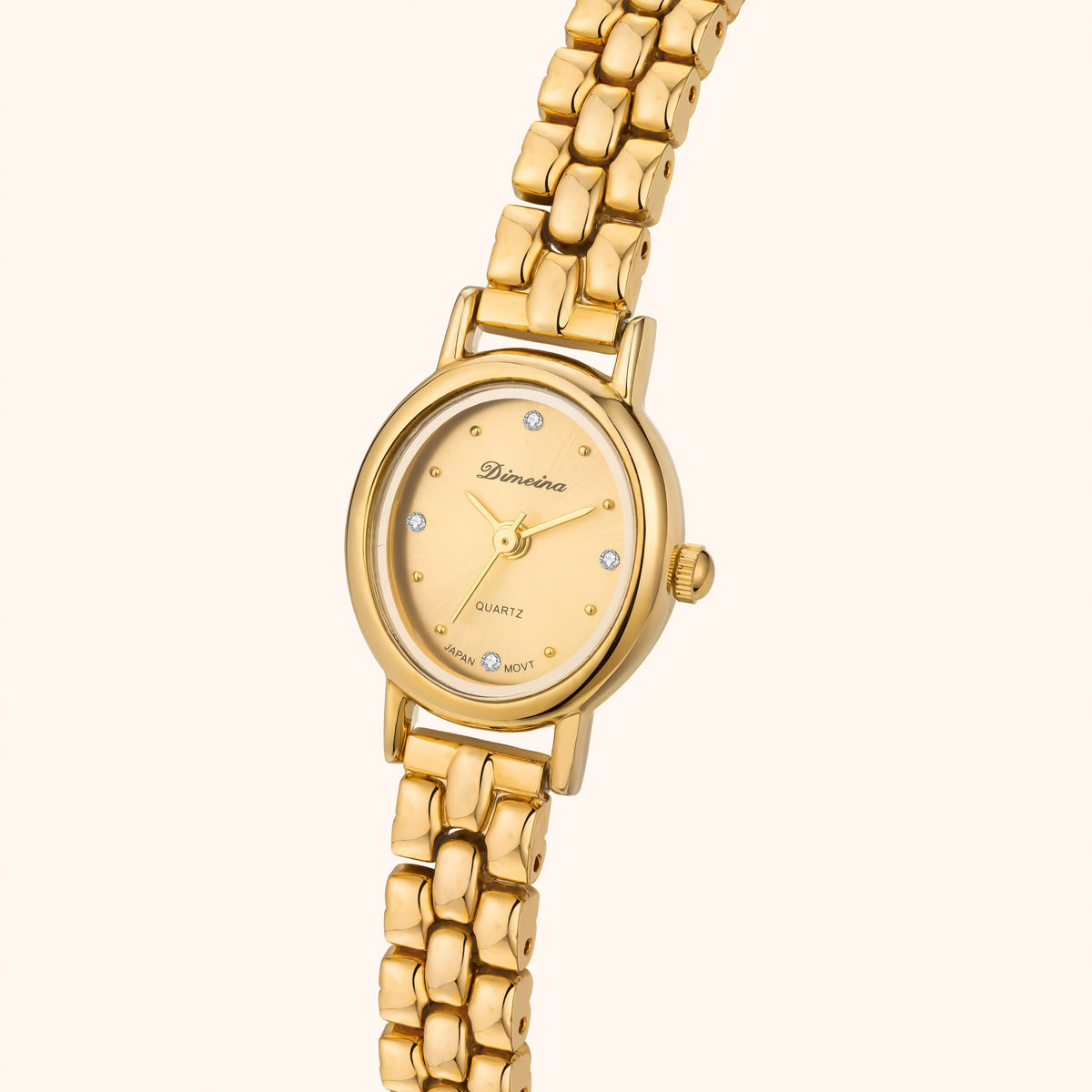 Women's Gold-Tone Oval Quartz Watch