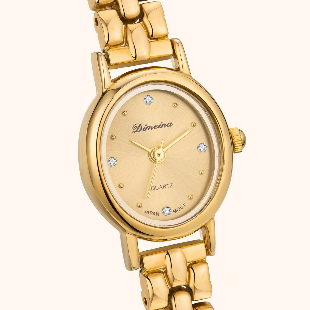 Women's Gold-Tone Oval Quartz Watch