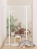 55-Inch Extra-Tall Pet Gate With Cat Door