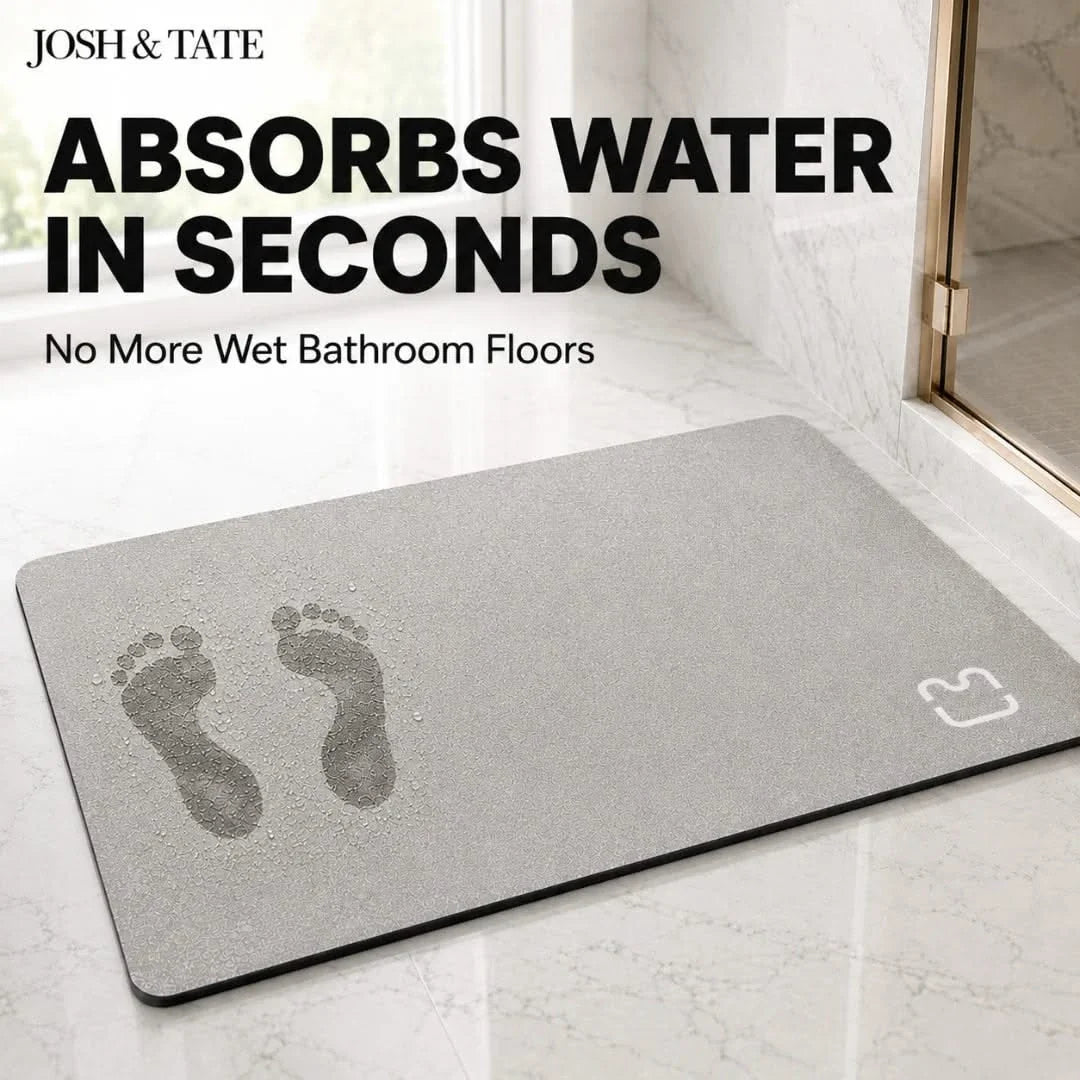 Non-Slip Diatomite Bath Mat, Six Colours