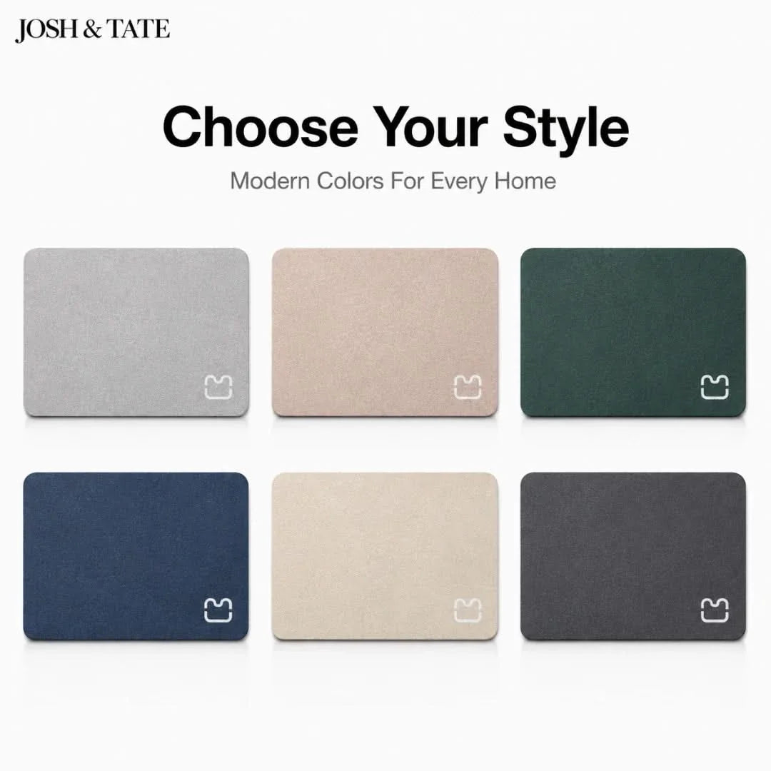 Non-Slip Diatomite Bath Mat, Six Colours