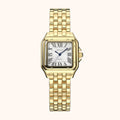 Women's Vintage Square Quartz Watch with Roman Numerals