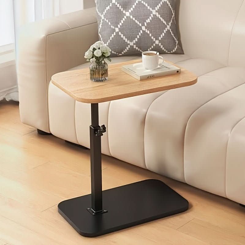 Adjustable Side Table for Sofa and Bed with Open Base