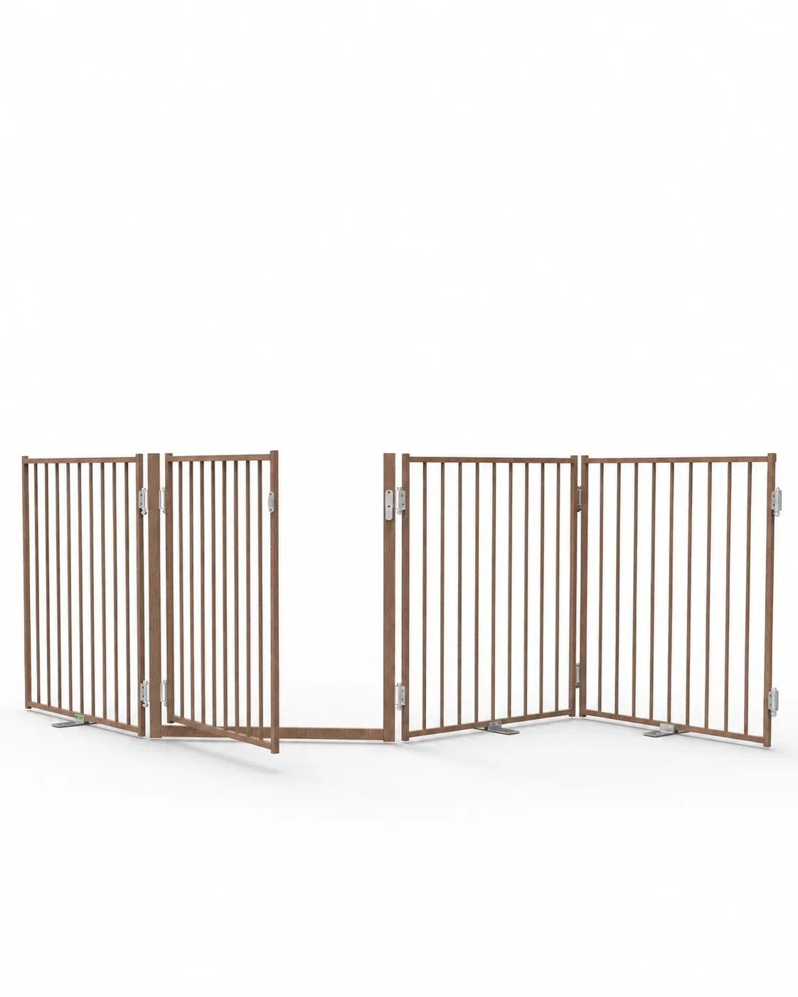 Extra-Wide Freestanding Metal Dog Gate