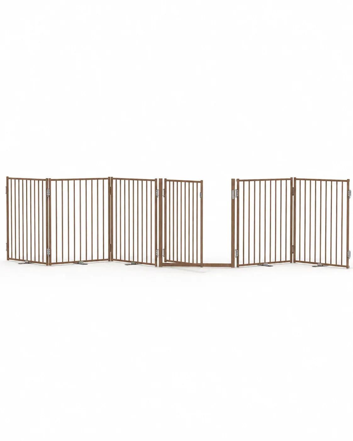 Extra-Wide Freestanding Metal Dog Gate