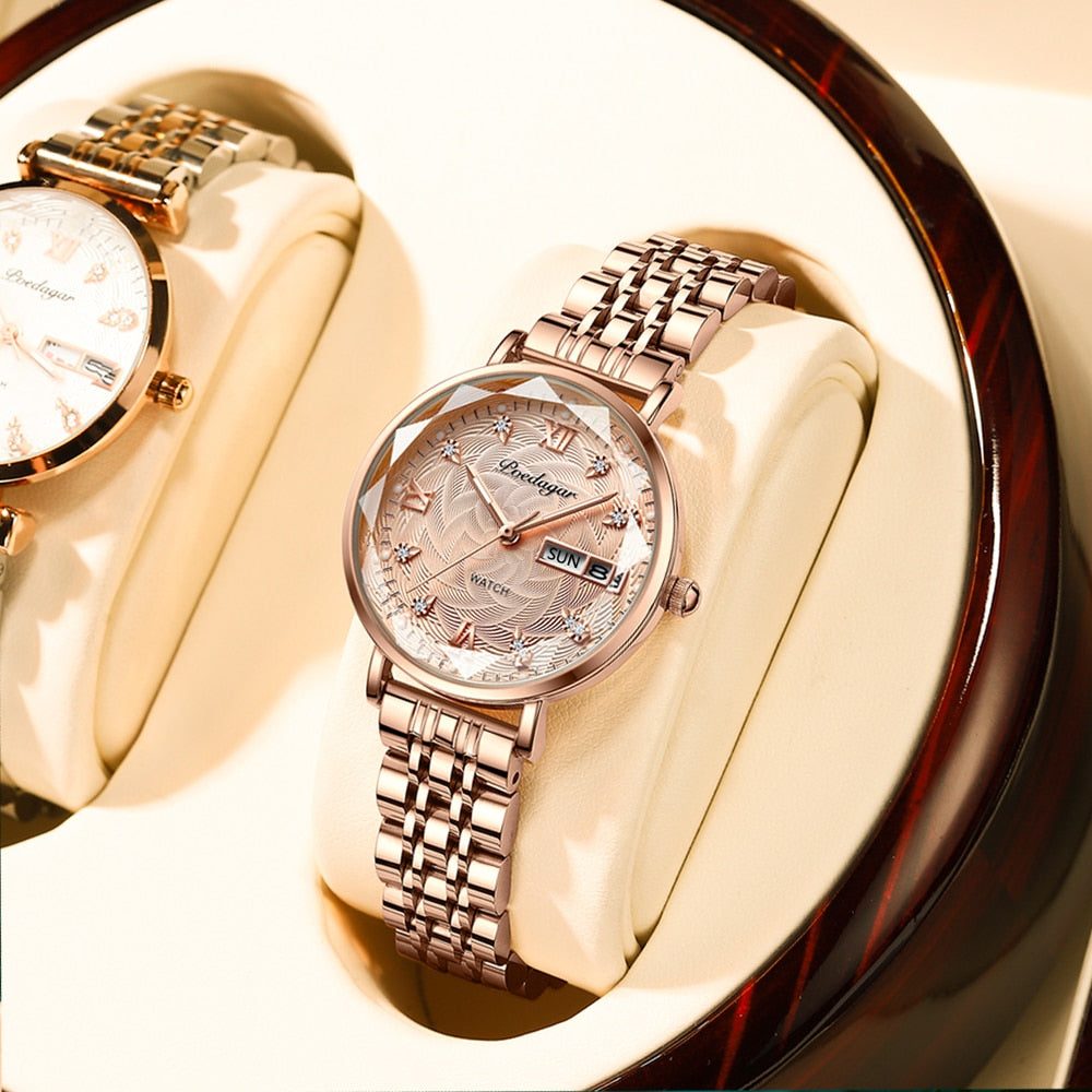 Women's Slim Rose Gold Quartz Watch