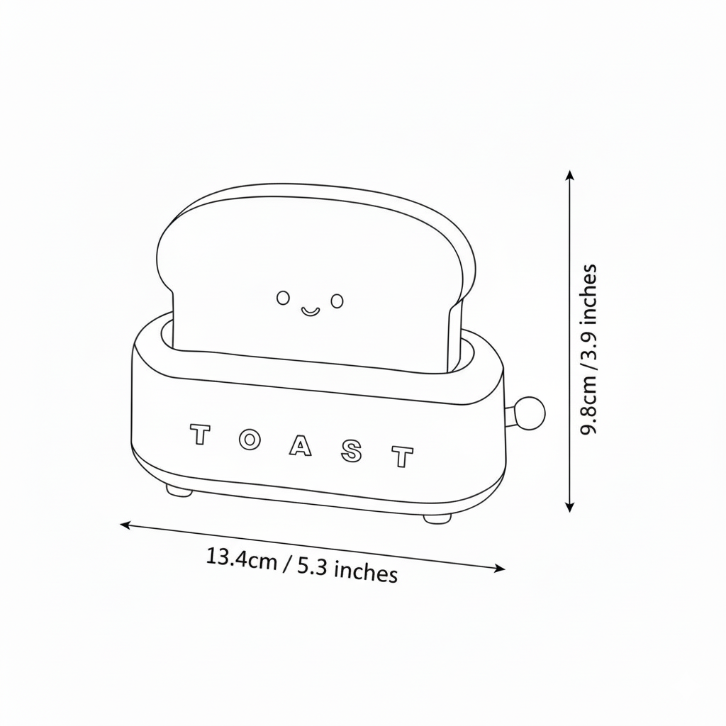 Toaster Lamp, Novelty Light with Glowing Toast