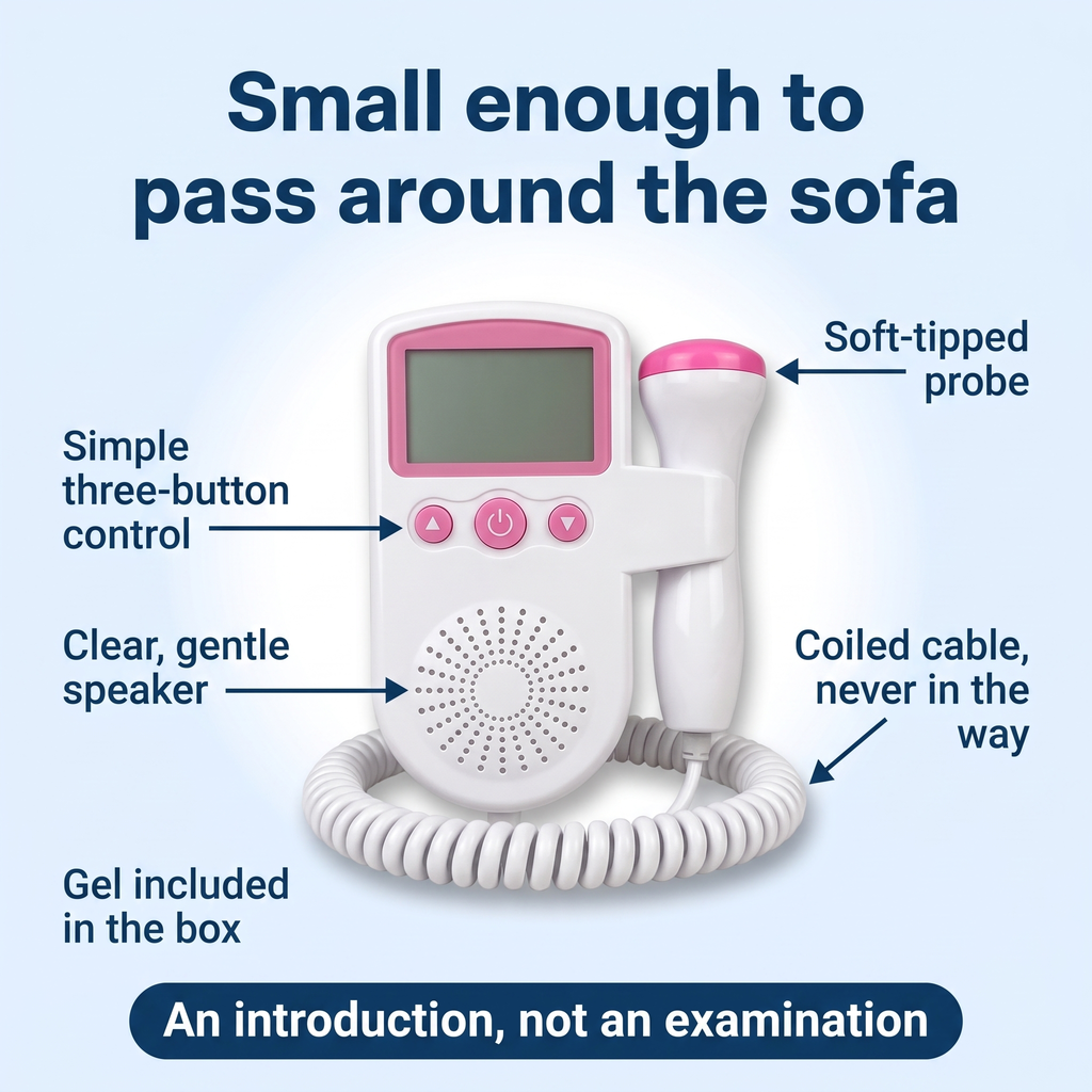 Fetal Doppler for Home Use, Handheld Heartbeat Device