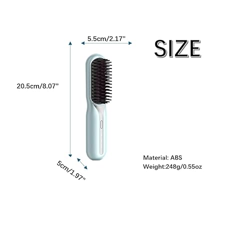 Cordless Heated Styling Brush, Straighten or Curl