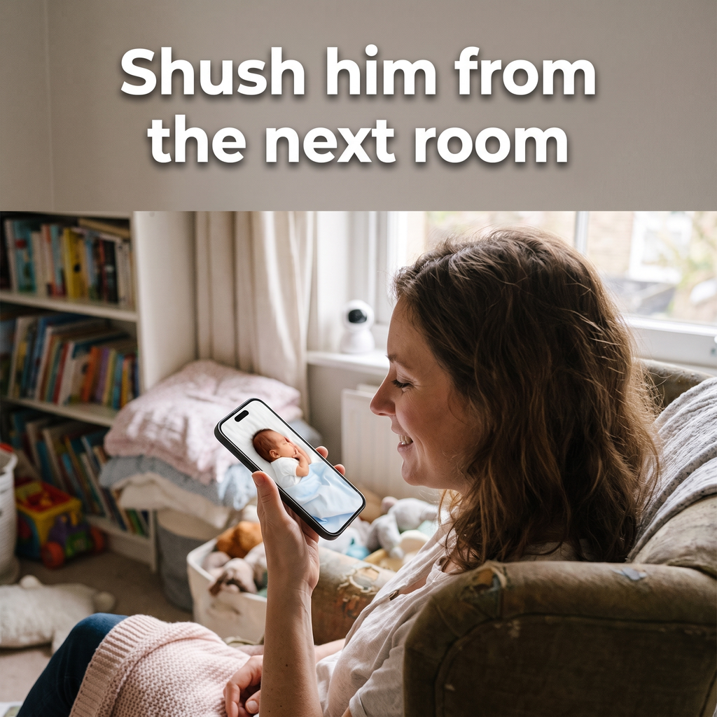 WiFi Baby Monitor with Camera, 360 Pan and Night Vision