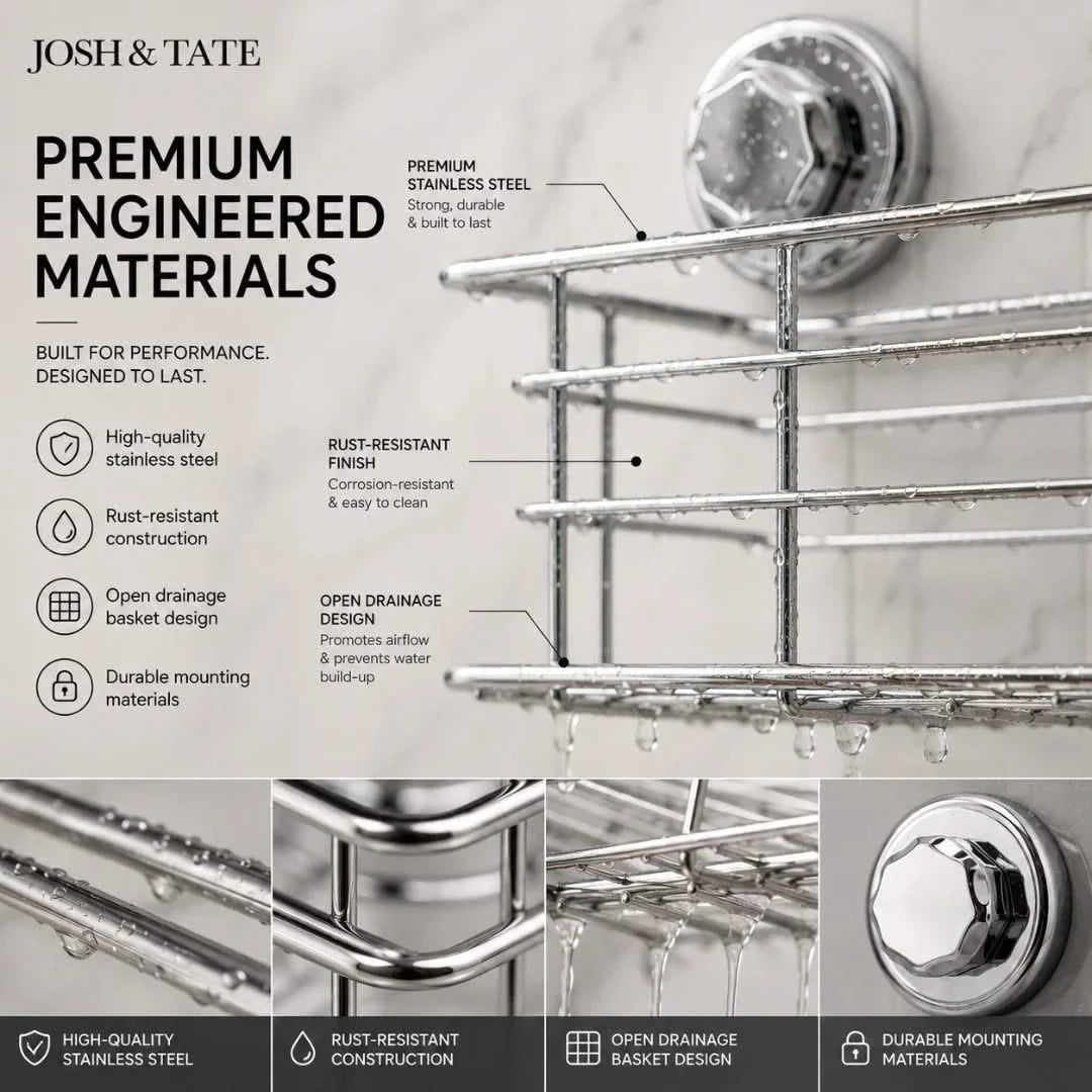 Small Wire Shower Basket, No Drilling