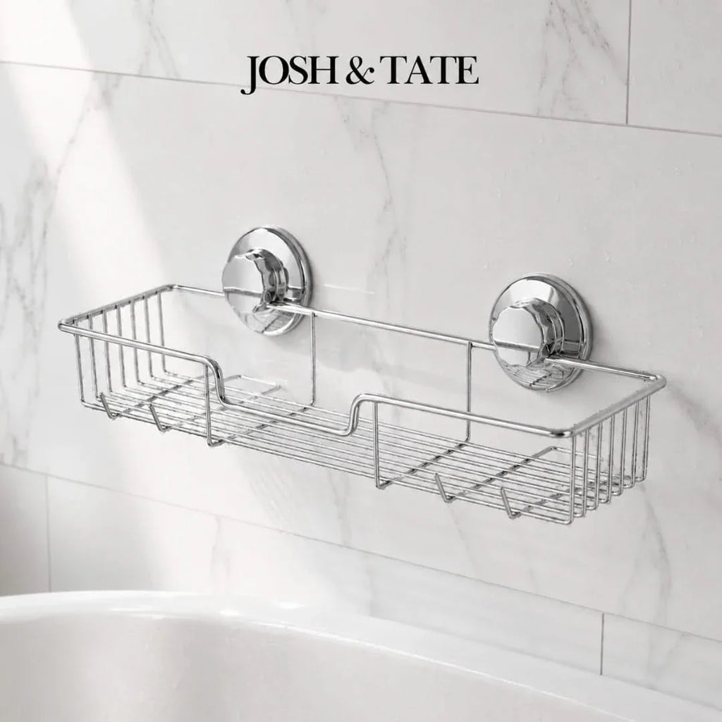 Twist-Lock Wire Shower Shelf, No Drilling