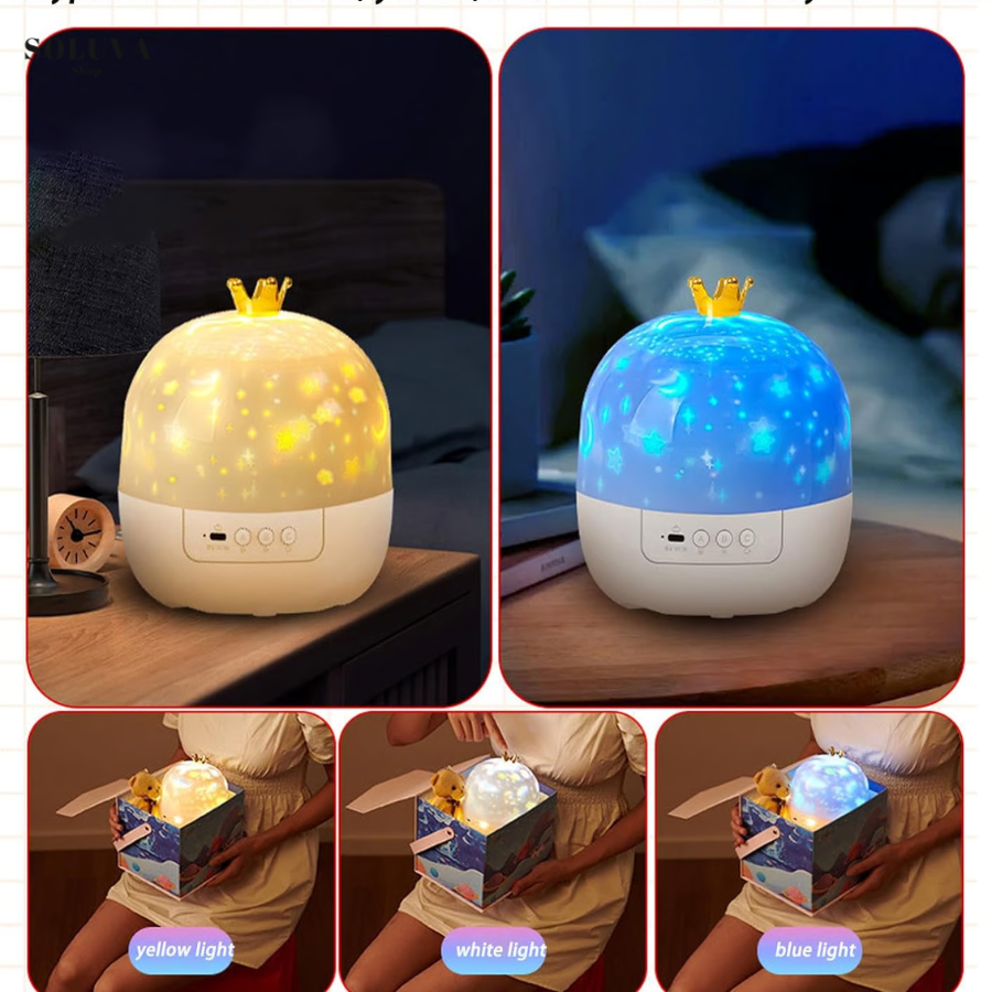 Star and Moon Projector Night Light for Bedrooms