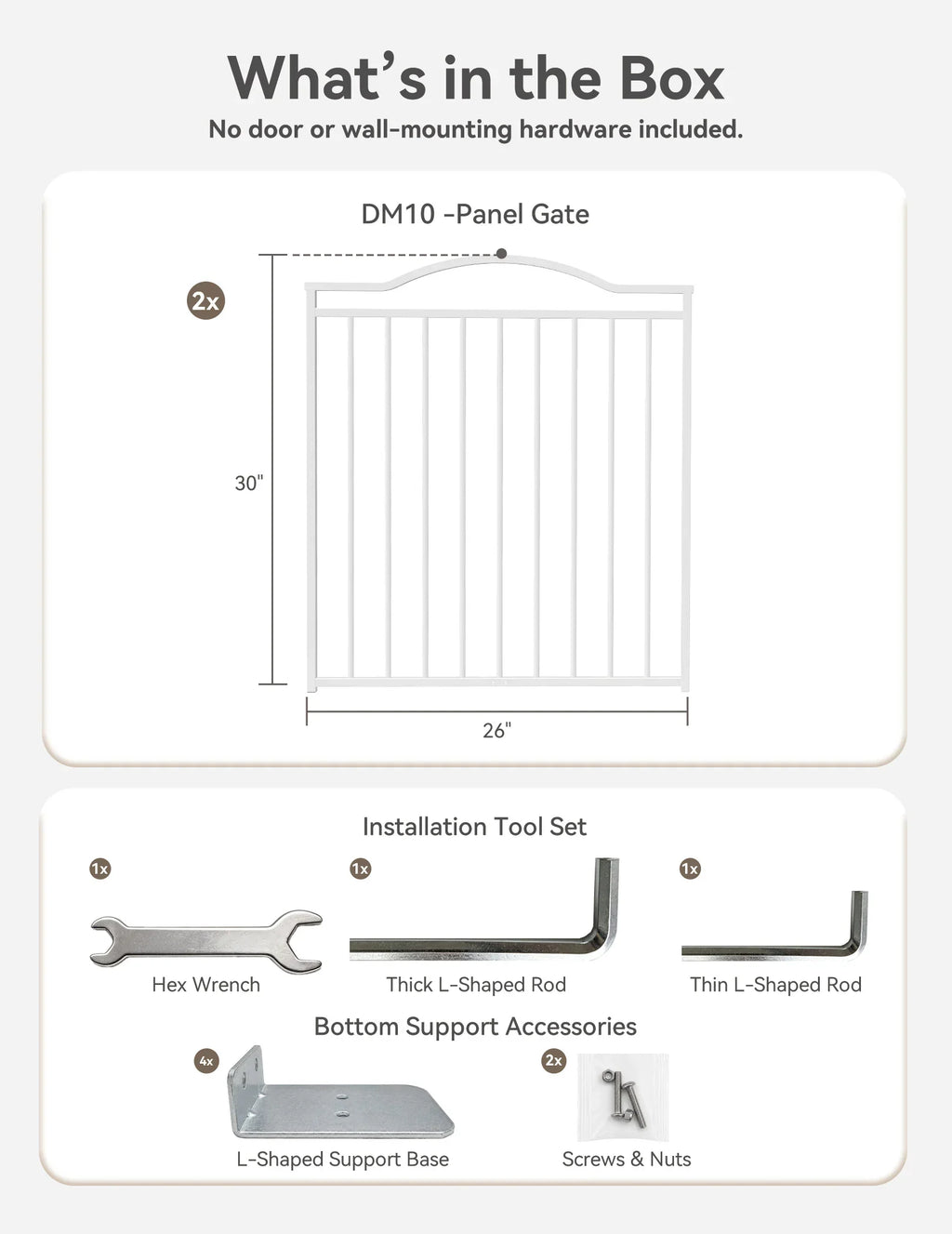 30-Inch Freestanding Dog Gate & Playpen