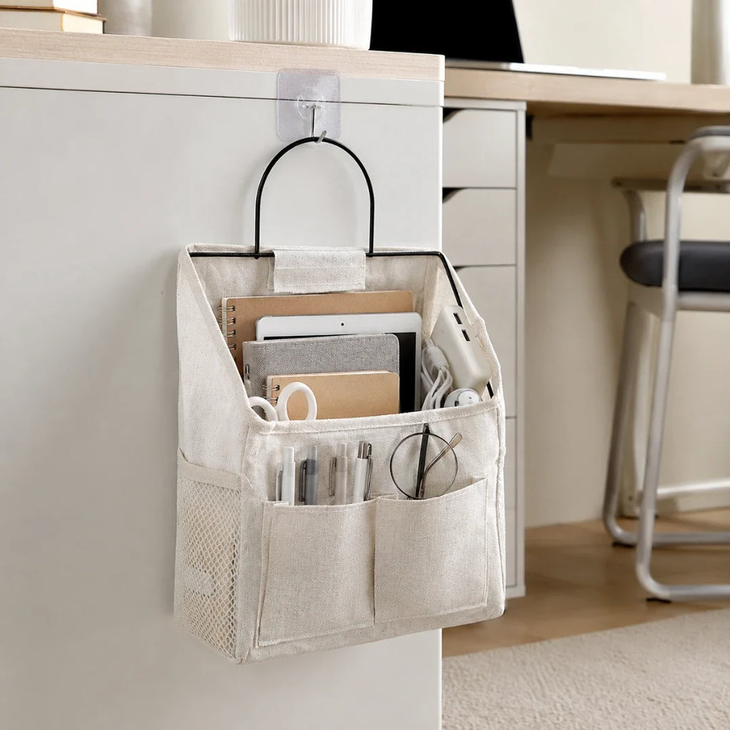 Hanging Bedside Organiser with 3 Pockets