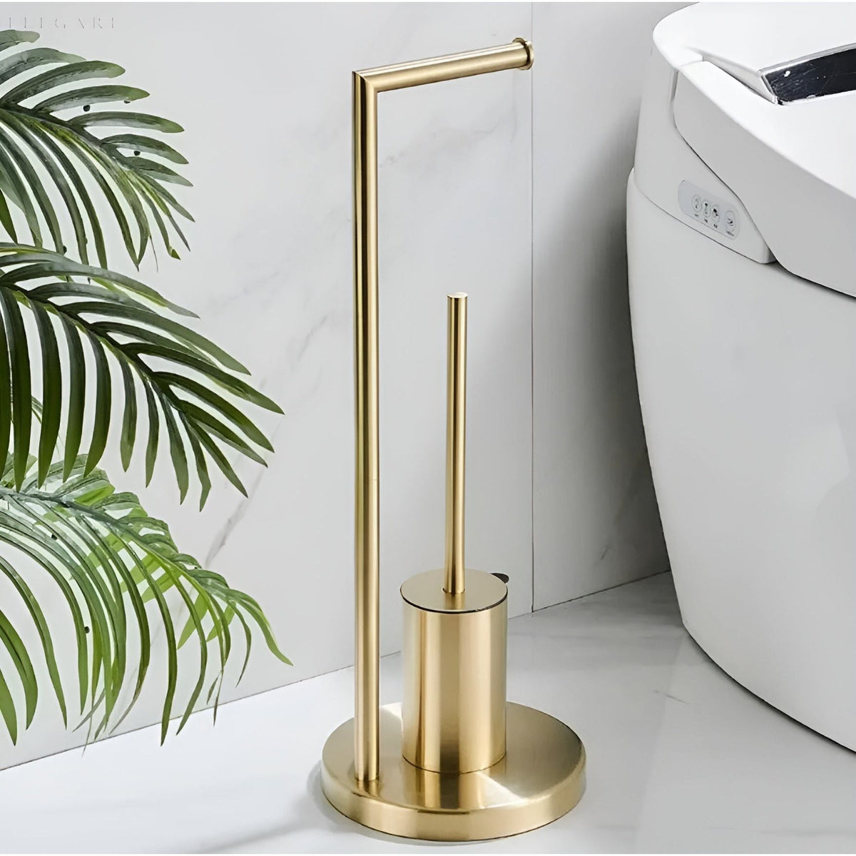 Freestanding Toilet Paper Holder with Roll Storage