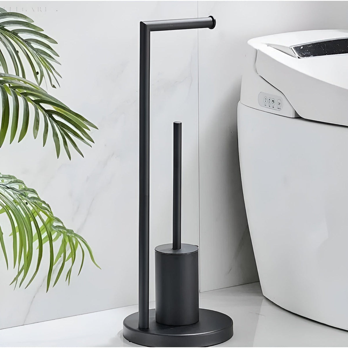 Freestanding Toilet Paper Holder with Roll Storage