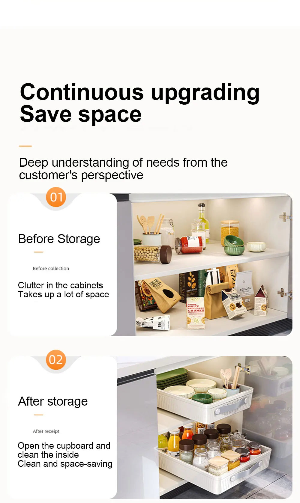 Pull-Out Cabinet Drawer Organiser