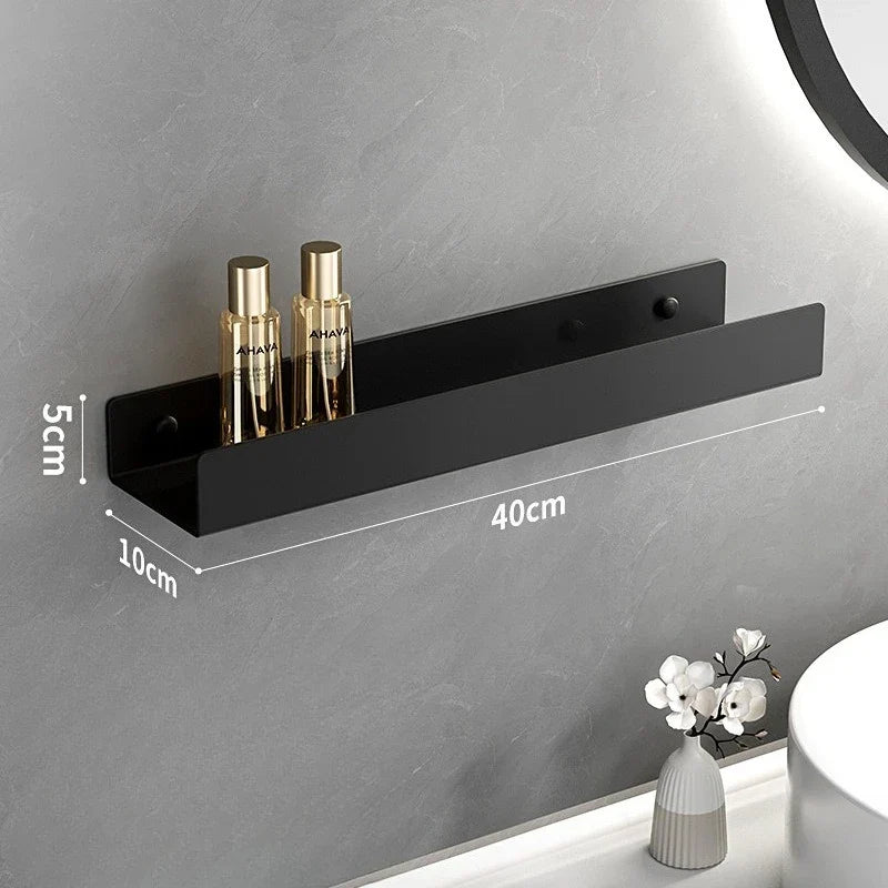 No-Drill Aluminium Bathroom Shelf