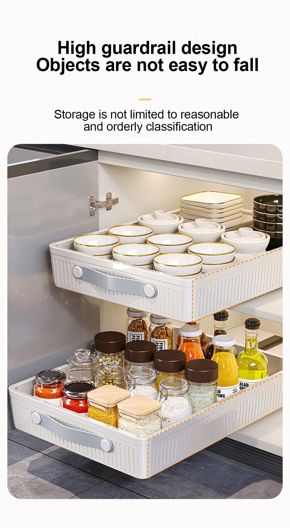 Pull-Out Cabinet Drawer Organiser