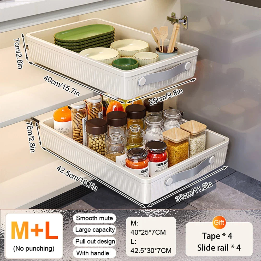 Pull-Out Cabinet Drawer Organiser