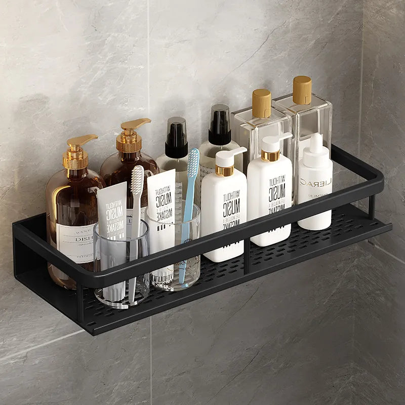 Wall-Mounted Shower Caddy with Drainage Base
