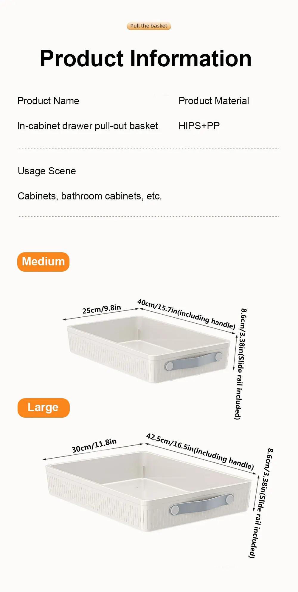 Pull-Out Cabinet Drawer Organiser