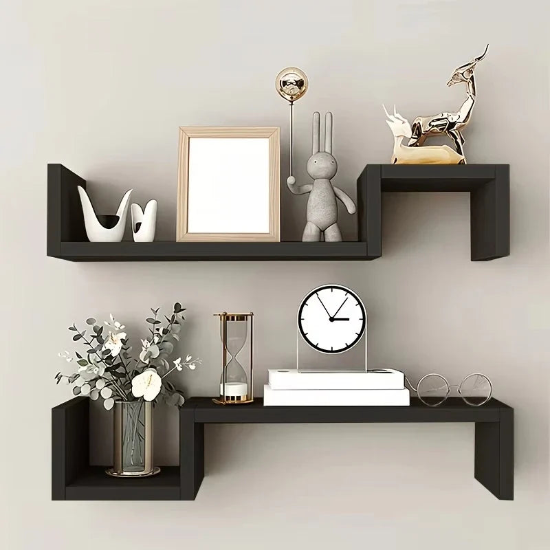 Set of 2 Floating Wall Shelves