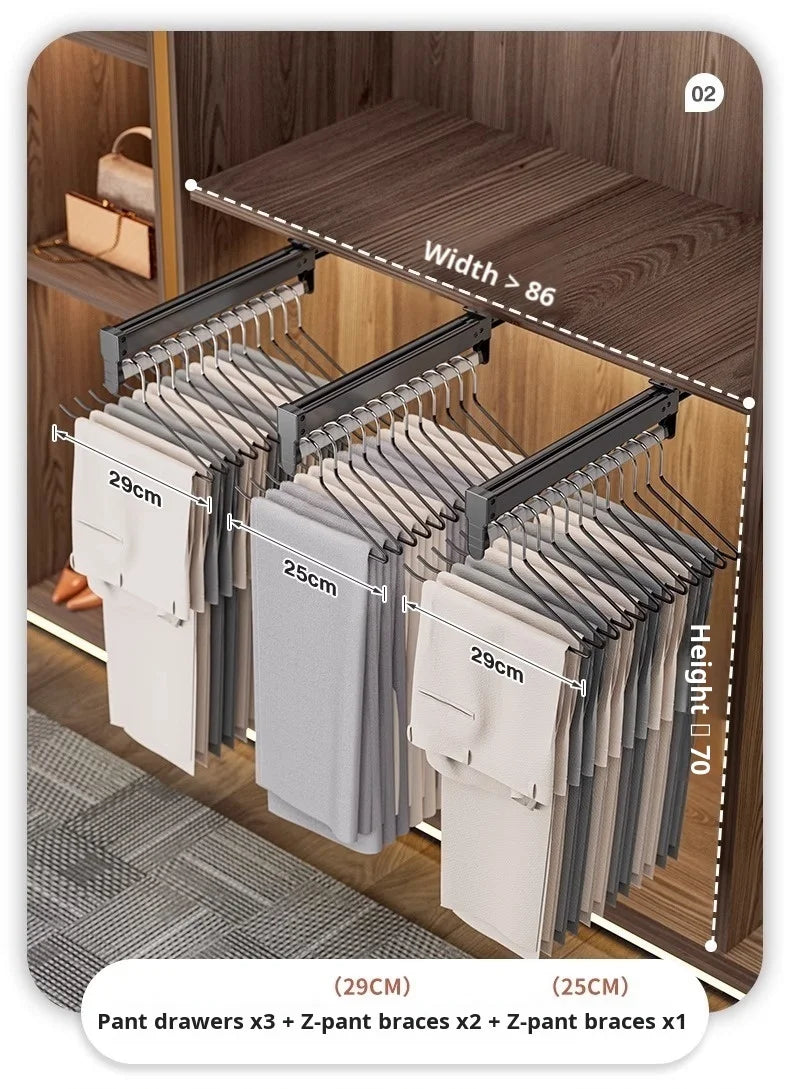 Pull-Out Wardrobe Trouser Rack