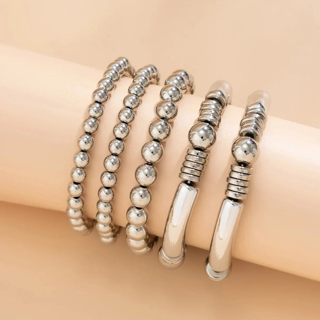 Women's Five-Piece Beaded Bracelet Set