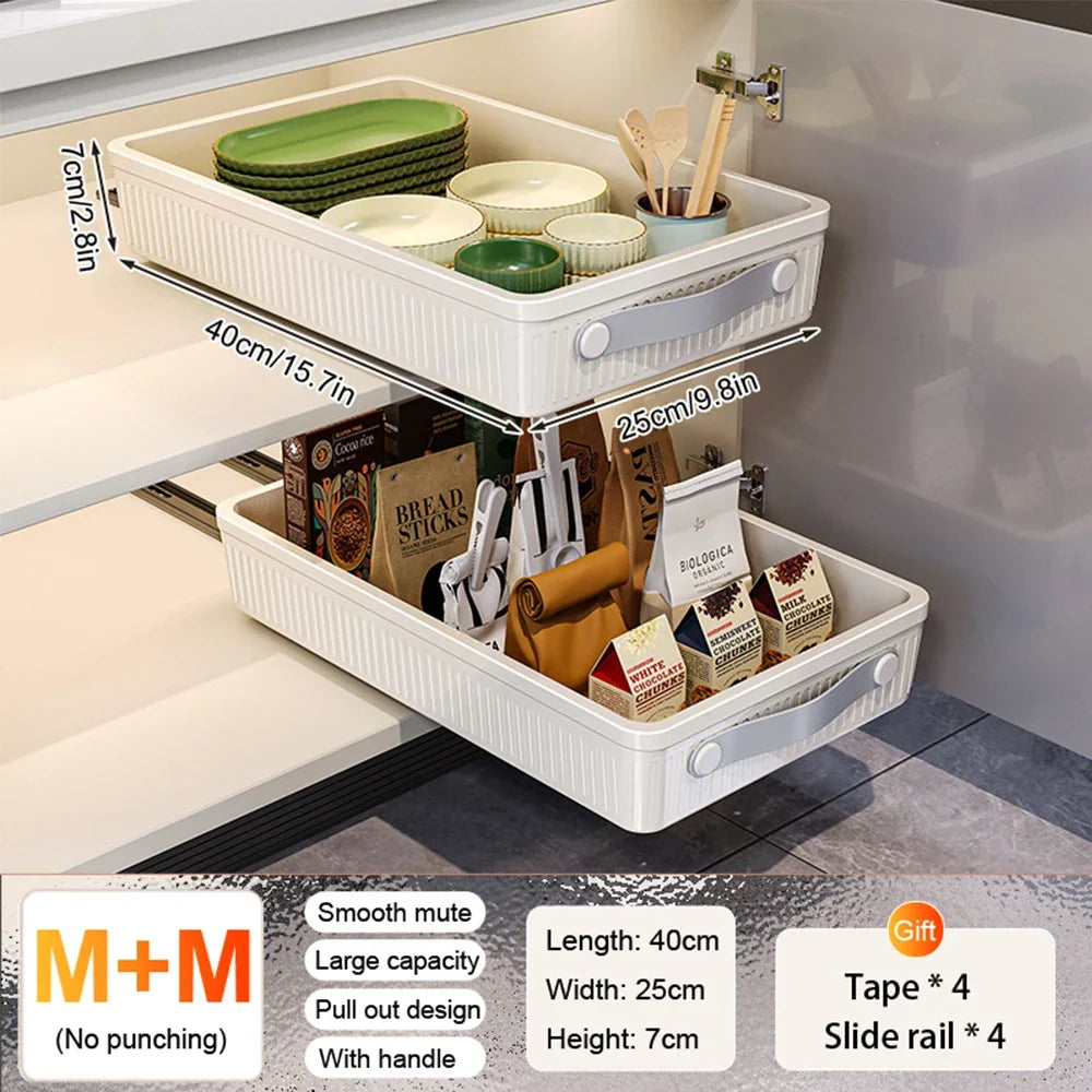 Pull-Out Cabinet Drawer Organiser