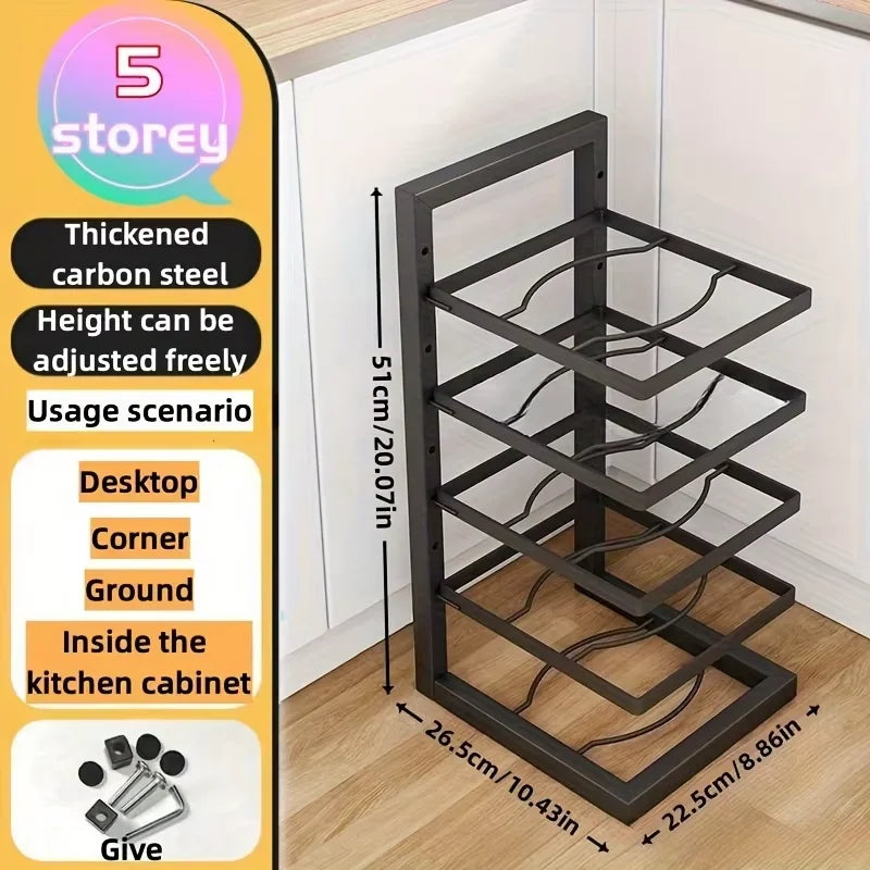 Adjustable Pot and Pan Organiser Rack